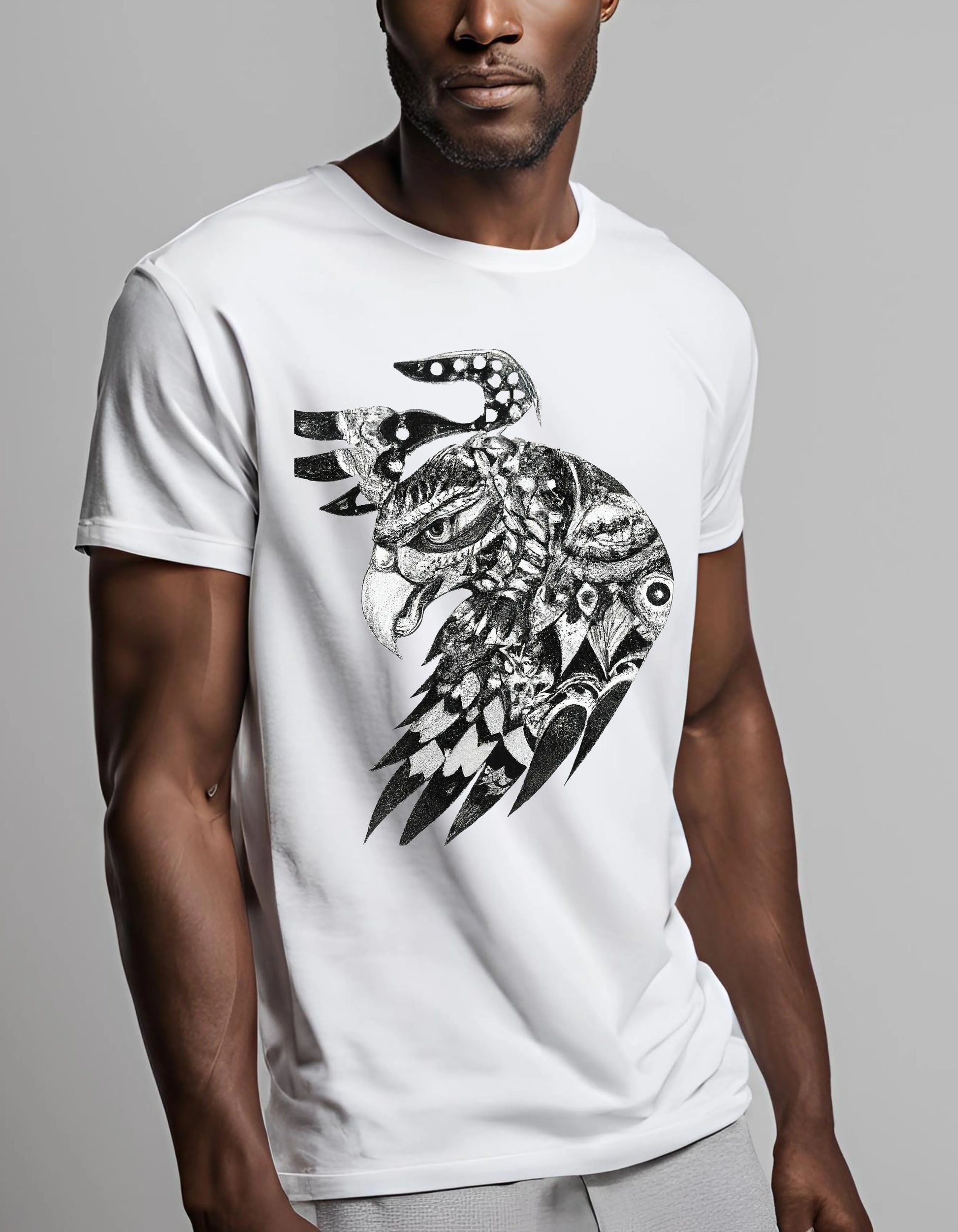 Eagle Black and White T Shirt - Maturana Gallery