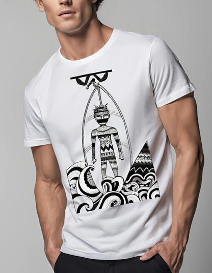 Abstract Surfer T Shirt - Maturana Gallery