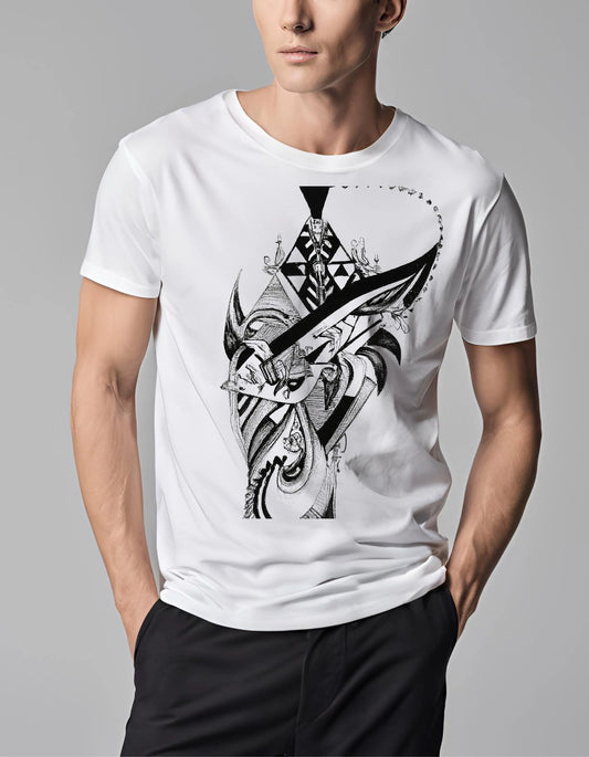 Surf Fantasy Black and White T Shirt - Maturana Gallery