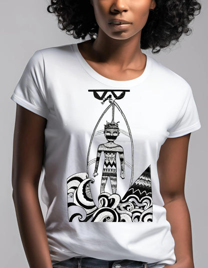 Abstract Surfer T Shirt - Maturana Gallery